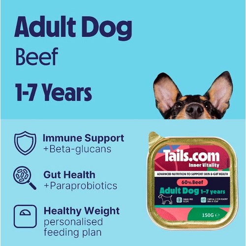 Tails.com Inner Vitality Adult Beef Alu Tray