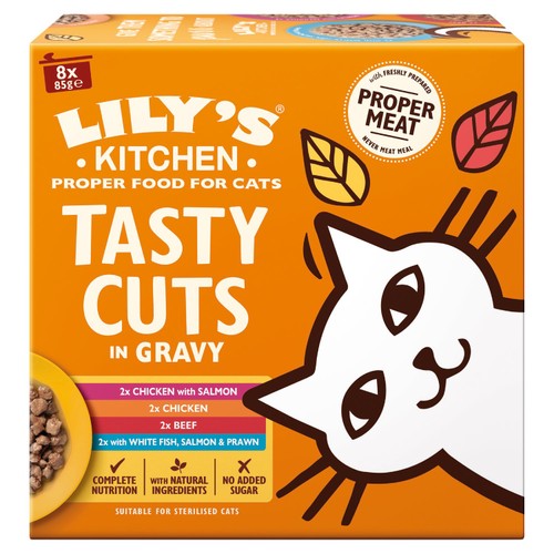 Lily's Kitchen Tasty Cuts in Gravy Mixed Multipack Wet Food for Cats
