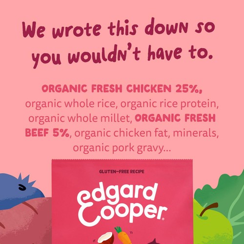 Edgard & Cooper Gluten Free Dry Dog Food Organic Beef & Free-Range Chicken
