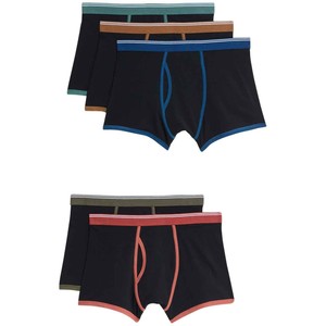 Mens Cotton Rich Cool & Fresh Trunks, M, Black