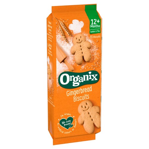 Organix Gingerbread Men Biscuits Toddler Snacks 12 months+