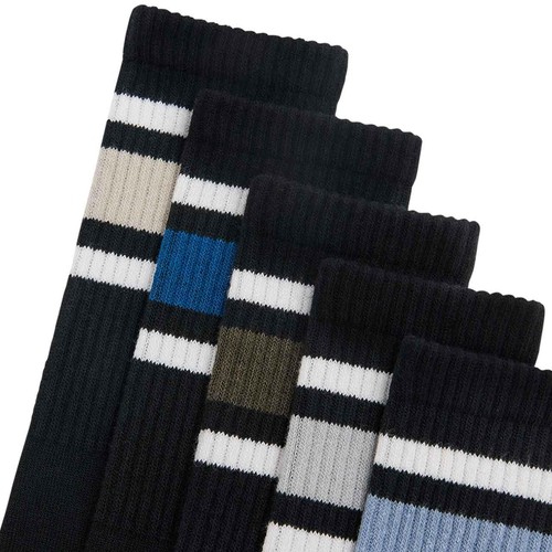M&S Mens Goodmove Cotton Rich Sports Socks, 9-12, Black Mix