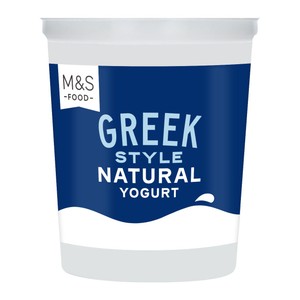 M&S Greek Style Strawberry Live Yogurt 0% Fat