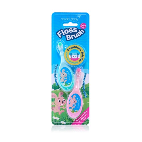 Brush-Baby Flossbrush 0-3 yrs Double Pack