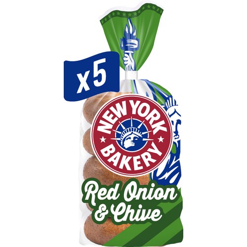 New York Bakery Red Onion & Chive Bagels