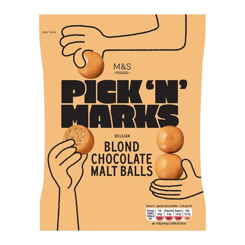 M&S Pick n Marks Blond Chocolate Malt Balls