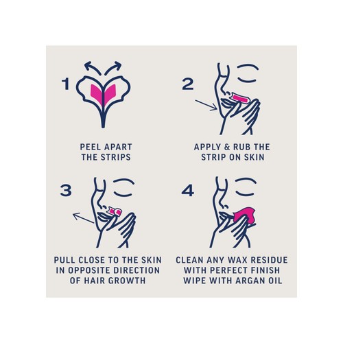 Veet Expert Wax Strips Face Sensitive Skin Hair Removal