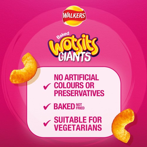 Walkers Wotsits Giants Prawn Cocktail Snacks Crisps 105g