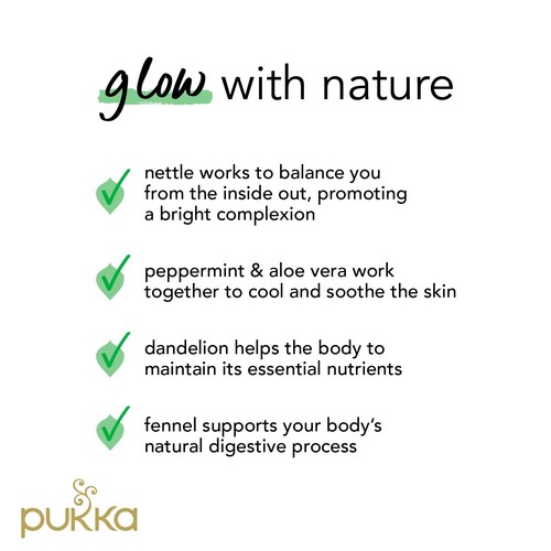 Pukka Organic Radiance Tea 20 Home Compostable Herbal Tea Bags 