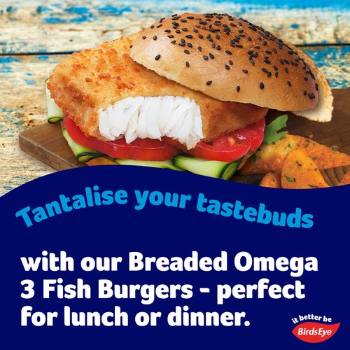 Birds Eye 2 MSC Breaded Omega 3 Fish Burgers 