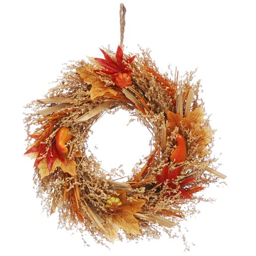 Autumn Leaves & Pumpkins 30cm Wreath