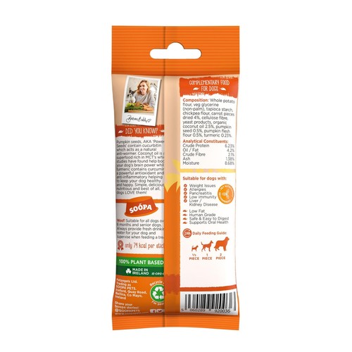 Soopa Pumpkin & Carrot Dental Sticks Dog Treats