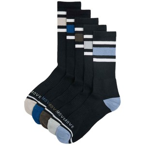 M&S Mens Goodmove Cotton Rich Sports Socks, 6-8, Black Mix