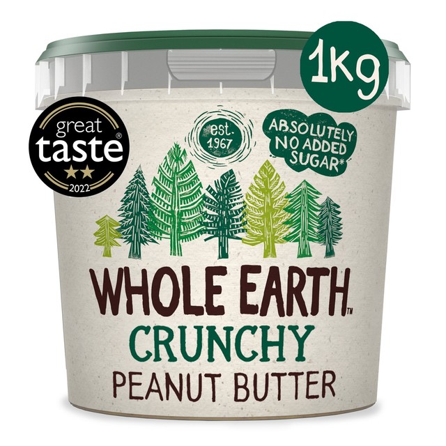 Whole Earth Crunchy Peanut Butter British Product 1kg Tub