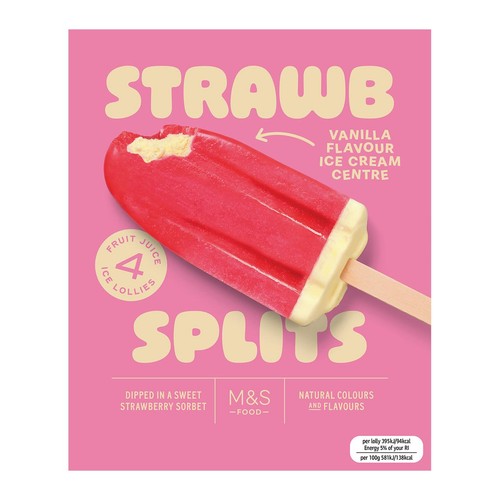 M&S 4 Strawberry Splits