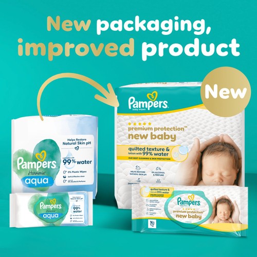 Pampers New Baby Wipes 15 Pack