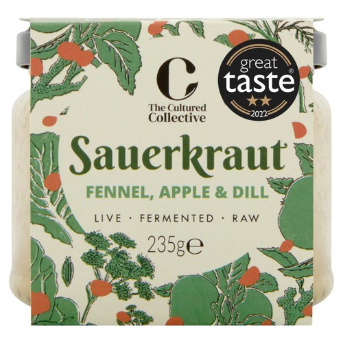 The Cultured Collective Fennel, Apple & Dill Sauerkraut, 235g The Cultured Collective Fennel, Apple & Dill Sauerkraut, 235g