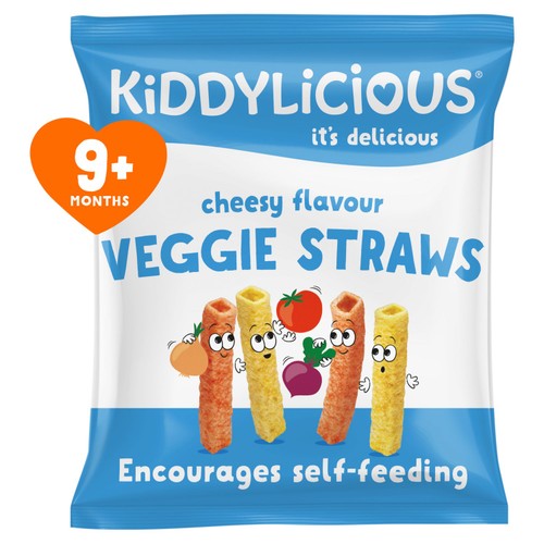 Kiddylicious Cheesy Flavoured Veggie Straws Baby Snacks