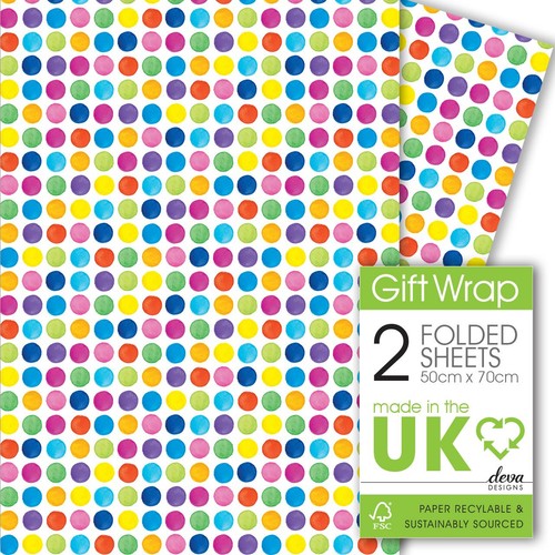 Painted Dots Gift Wrap Sheets