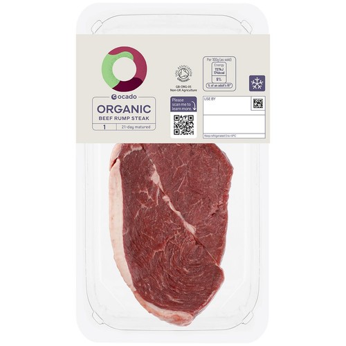Ocado Organic 1 Beef Rump Steak