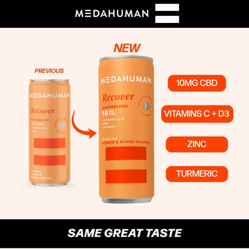 Medahuman Recover CBD Drink Ginger & Blood Orange