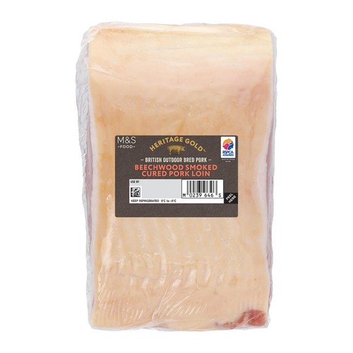 M&S British Outdoor Bred Beechwood Smoked Cured Pork Loin