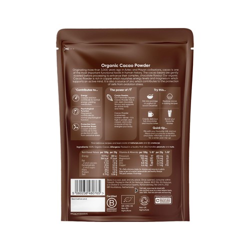 Naturya Organic Fair Trade Cacao Powder