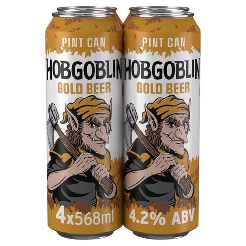 Hobgoblin Gold Ale Beer Pint Cans