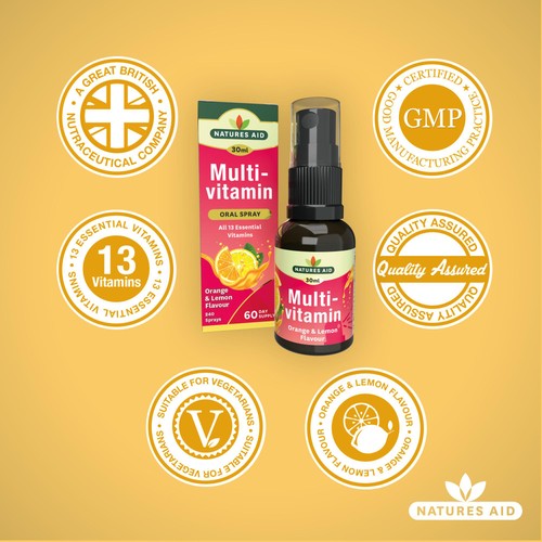 Natures Aid Multivitamin Oral Spray (Orange & Lemon Flavour)