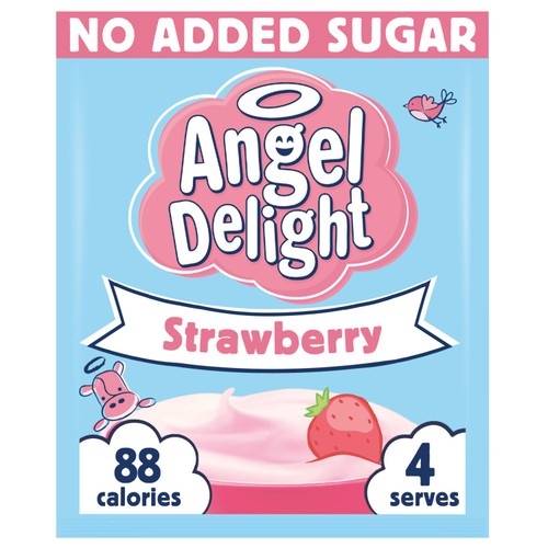 Angel Delight No Added Sugar Strawberry Instant Dessert Mix