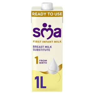 SMA® 1 First Infant Baby Milk Premade Liquid Formula from birth 1 litre