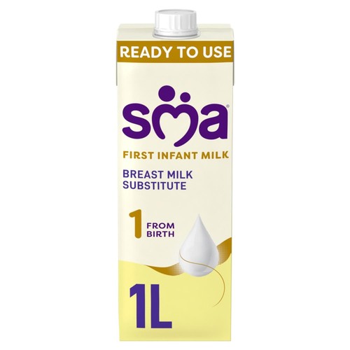 SMA 1 First Infant Baby Milk Premade Liquid Formula from birth 1 litre