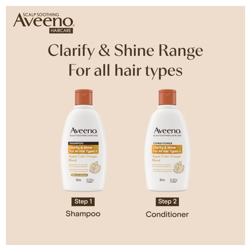 Aveeno Clarify & Shine Apple Cider Vinegar Conditioner for All Hair Types