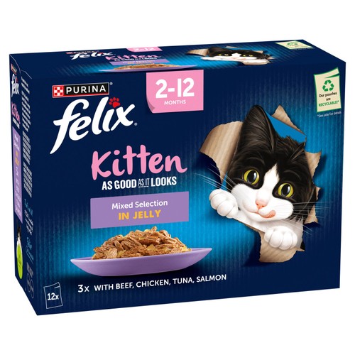 Felix As Good As it Looks Kitten Mixed in Jelly Wet Cat Food