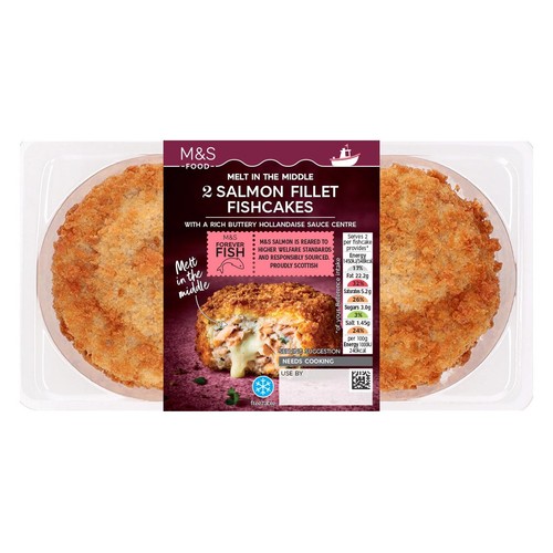 M&S 2 Salmon Fillet Fishcakes