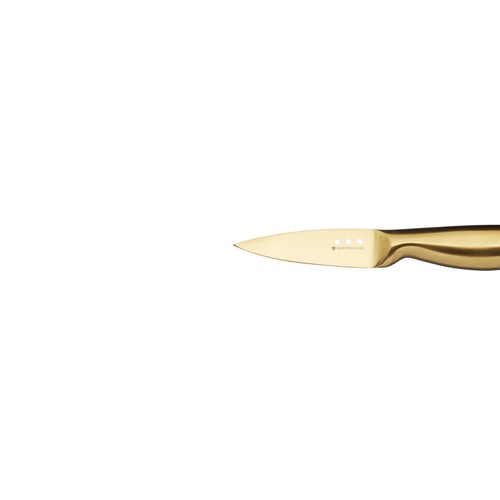 MasterClass Burnished Brass Effect Knife Set with Wooden Storage Block