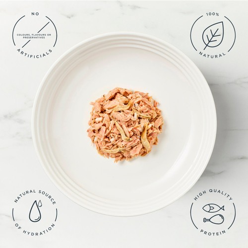 Encore Natural Wet Cat Food Pouch Tuna Fillet with Whitebait in Broth