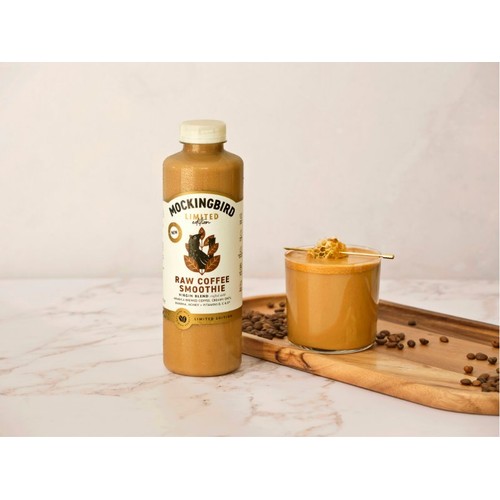Mockingbird Raw Coffee Smoothie, Banana, Oats, Honey