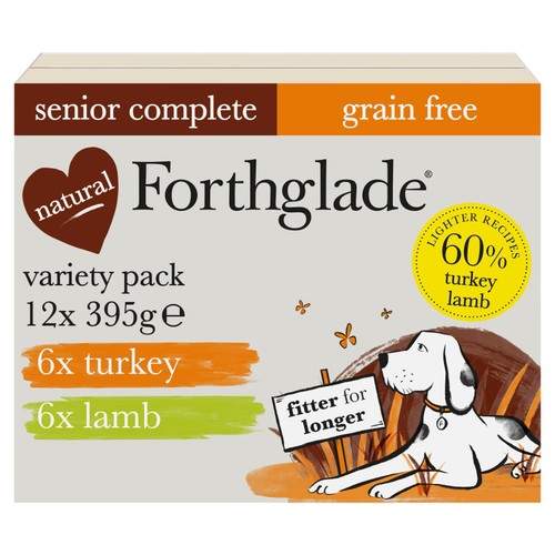 Forthglade Senior Natural Wet Dog Food Variety Pack Turkey & Lamb 7 yrs+