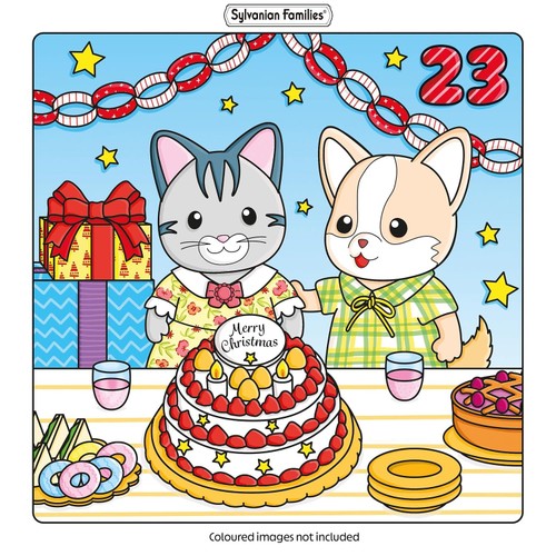 Sylvanian Families Cosy Christmas Adorable Advent Calendar Colouring