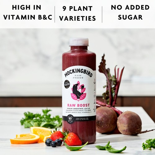 Mockingbird Raw Boost Smoothie, Berry, Beetroot 