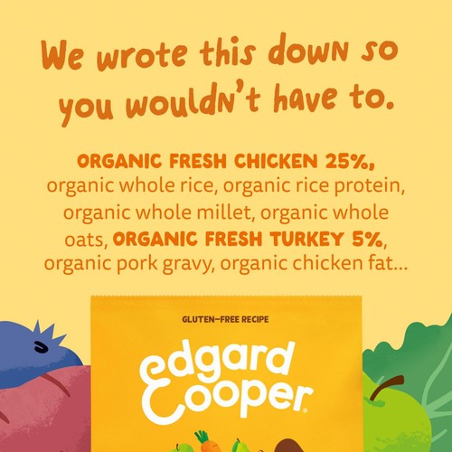 Edgard & Cooper Gluten Free Dog Food Organic Free-Range Turkey & Chicken