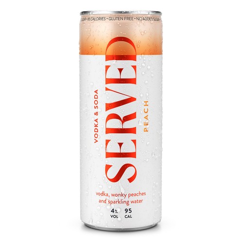 Served Peach Hard Seltzer Can