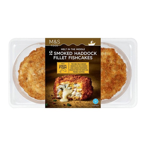 M&S 2 Smoked Haddock Fishcakes Melt in the Middle
