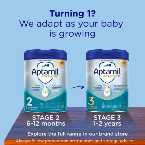 Aptamil Advanced 2 Follow On Baby Milk Formula Powder 6-12 Months