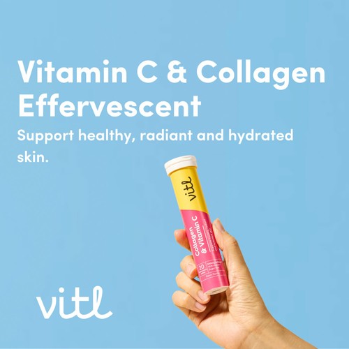 Vitl Collagen & Vitamin C Effervescent Tablets