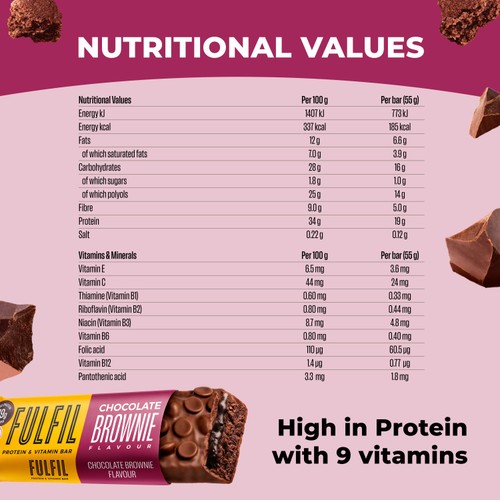 FULFIL Chocolate Brownie Vitamin & Protein Bar