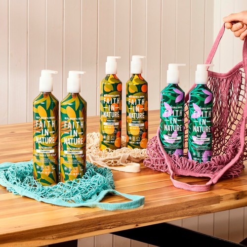 Faith In Nature Shea & Argan Shampoo 500ml in Aluminium Bottle