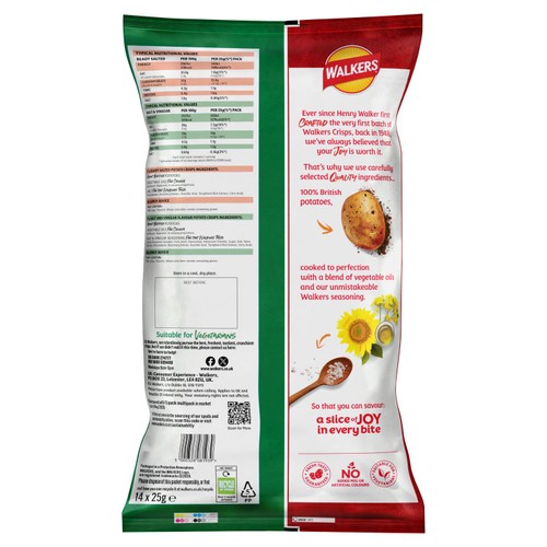 Walkers Ready Salted, Salt & Vinegar Variety Multipack Crisps