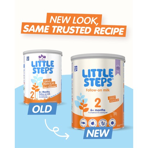 LITTLE STEPS Follow-on Baby Milk Powder Formula 6 mth+ 800 g